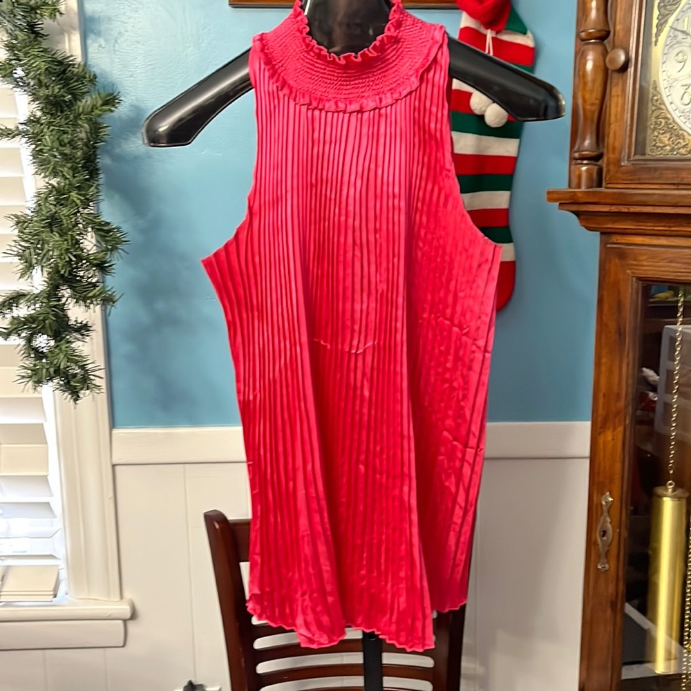 Essentials By Milano High Collared Polyester Pin … - image 1